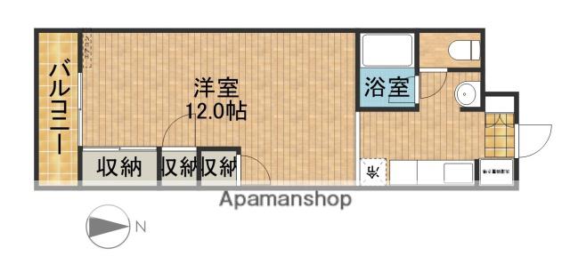 ベルハウス(1K/3階)の間取り写真