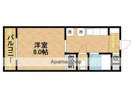 コスモス18(1K/3階)の間取り写真