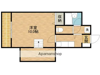 アビタシオン(1K/2階)の間取り写真