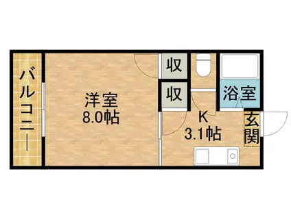 ネオ・コーポ12(1K/2階)の間取り写真