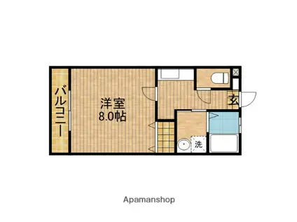 メゾン彩(1K/1階)の間取り写真