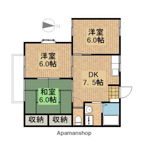 メゾンシンバ 2(3DK/1階)の間取り写真