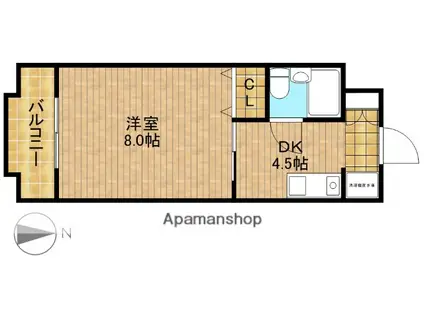 メゾン池の沢(1DK/3階)の間取り写真
