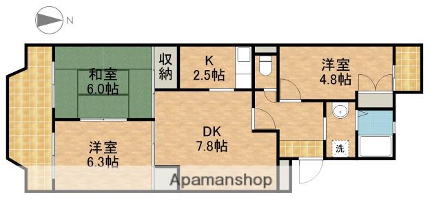 マンションフォーリア(3LDK/1階)の間取り写真
