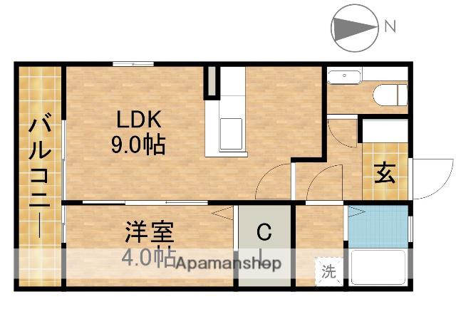 ドエル志都呂B(1LDK/1階)の間取り写真