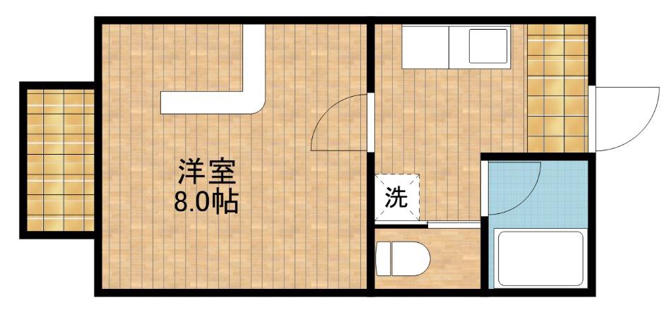 サンヨ高林(1K/3階)の間取り写真