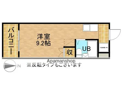 磐田グレイス第3マンション(1K/3階)の間取り写真