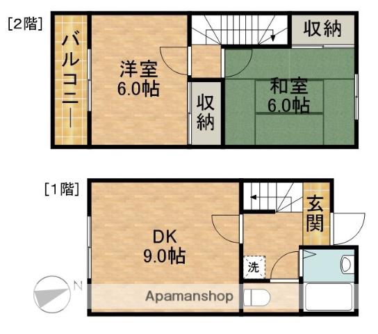 オーガスタG(2DK)の間取り写真