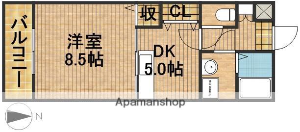 オリーブ住吉(1DK/3階)の間取り写真