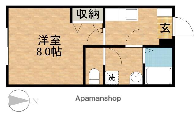 クレフラスト新津町(1K/2階)の間取り写真