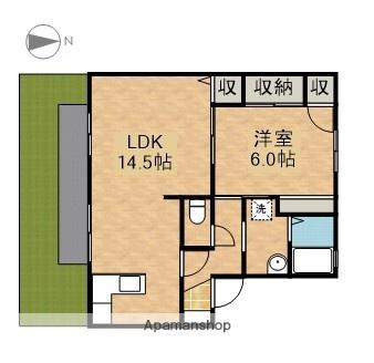 サンヴェルデC(1LDK/1階)の間取り写真