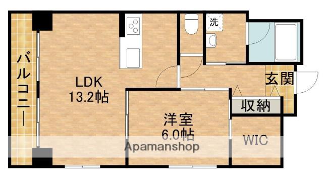 TRIBUTE元浜(1LDK/3階)の間取り写真