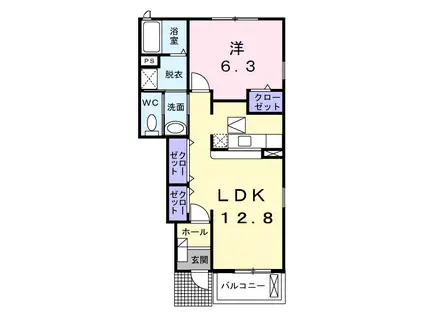 ドリームⅠ(1LDK/1階)の間取り写真
