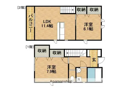 F・メゾン(2LDK)の間取り写真