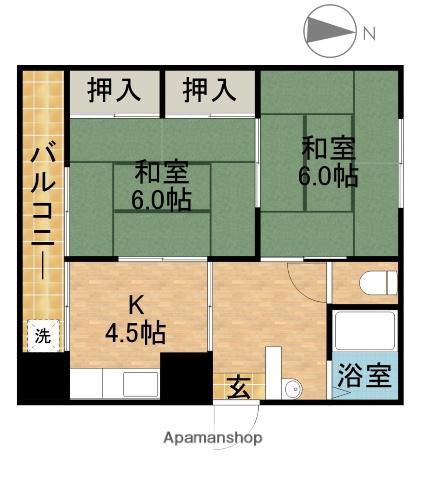 コーポ土佐(2K/3階)の間取り写真