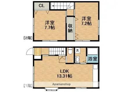 レイクビレッジ(2LDK)の間取り写真