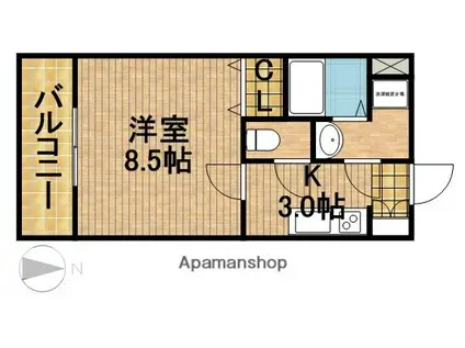 RIVIERA(1K/3階)の間取り写真