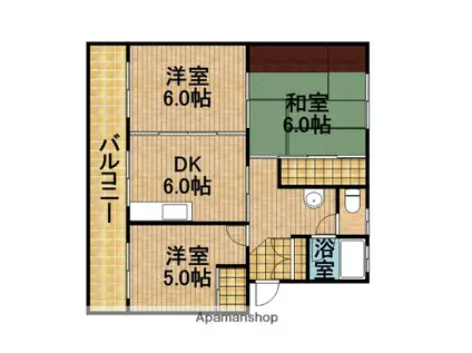 グリーンハイツ青葉台(3DK/3階)の間取り写真