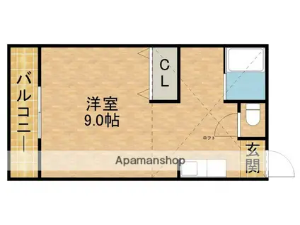 フレンズセドリック(ワンルーム/1階)の間取り写真