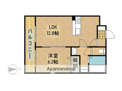 GRAND CINQ(1LDK/3階)の間取り写真