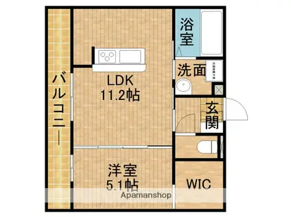 DーROOM KAMIJIMA(1LDK/1階)の間取り写真