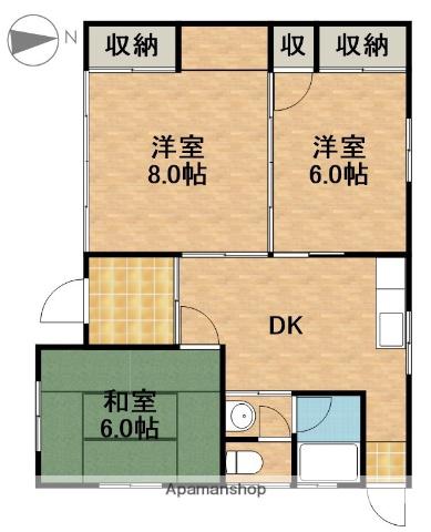 東海道本線 浜松駅 バス乗車時間:30分 遠州浜東バス停で下車 徒歩2分 1階建 築55年(3DK)の間取り写真