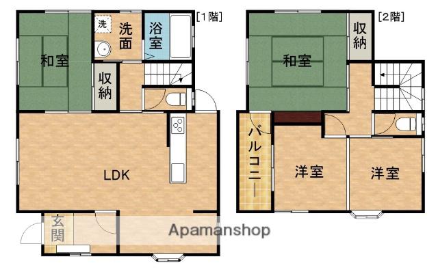 東海道・山陽新幹線 掛川駅 バス乗車時間:19分 初馬バス停で下車 徒歩11分 2階建 築32年(3LDK)の間取り写真
