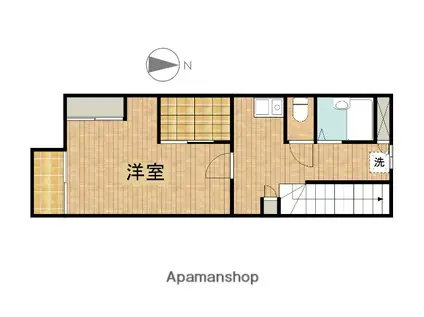 アリエッタ延久Ⅳ(1K/2階)の間取り写真