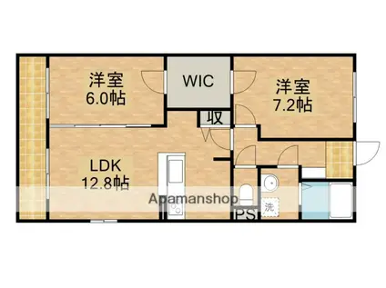 スウィートベル(2LDK/3階)の間取り写真