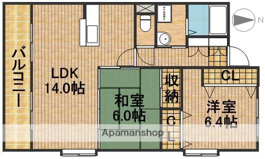 アンダンテ(2LDK/3階)の間取り写真