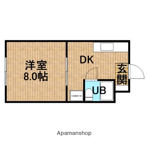 メゾンMORI(1DK/3階)の間取り写真