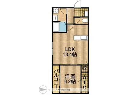 田畑ハイツ それいゆⅤ(1LDK/3階)の間取り写真