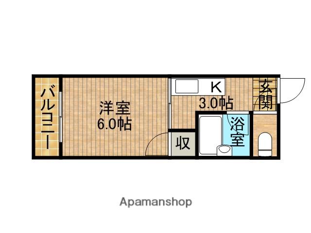 SURPLUSFUJI(1K/2階)の間取り写真