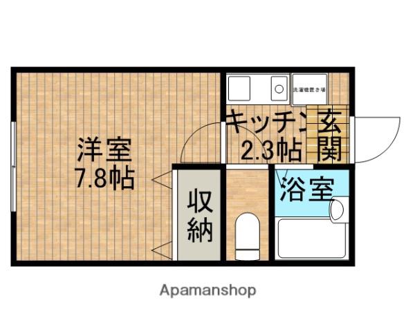 サワデー(1K/2階)の間取り写真