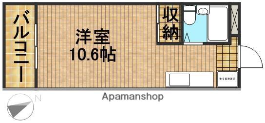 グレイス第1マンション(ワンルーム/5階)の間取り写真
