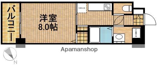 アップル第7 マンション(1K/6階)の間取り写真