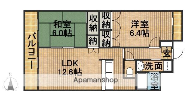 アイフェニックスマスダ(2LDK/2階)の間取り写真