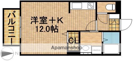 東海道本線 浜松駅 バス乗車時間:25分 鉄工団地バス停で下車 徒歩1分 2階建 築23年(ワンルーム/1階)の間取り写真