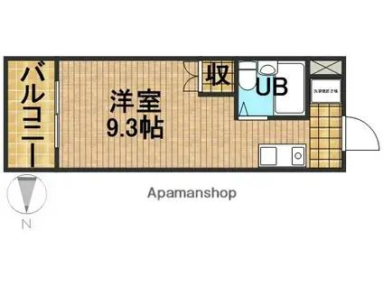 磐田グレイス第3マンション(ワンルーム/2階)の間取り写真