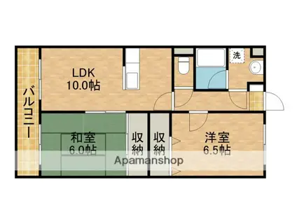 グランシャリオ(2LDK/2階)の間取り写真