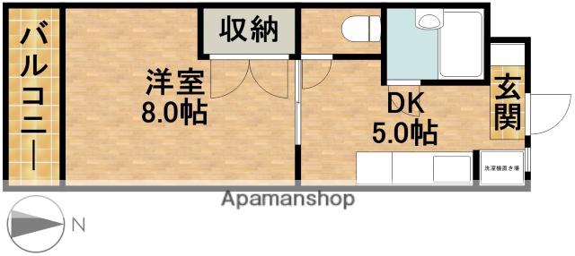 メルベーユⅠ(1DK/3階)の間取り写真