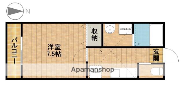 APARTMENT Y(1K/2階)の間取り写真