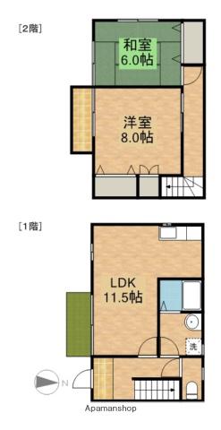 グリーンテラス(2LDK)の間取り写真