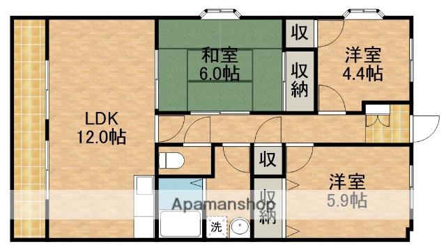ポテトハウス和合(3LDK/3階)の間取り写真