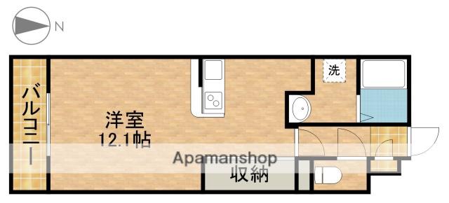 グランストーク上西(1K/3階)の間取り写真