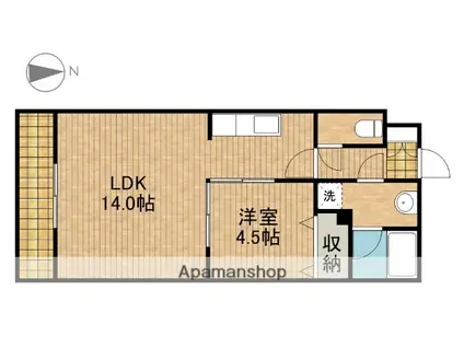 MISTRAL(1LDK/2階)の間取り写真