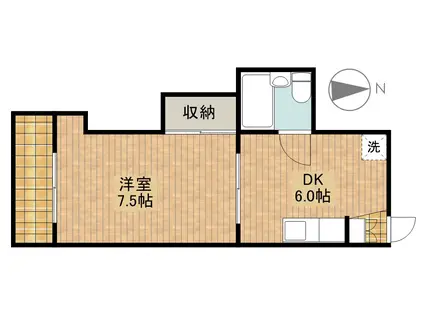 カーサ立石(1DK/3階)の間取り写真