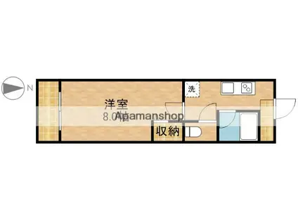 ハイツコスモスⅠ(1K/3階)の間取り写真