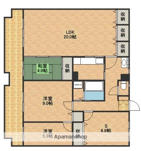 ストリーム(3LDK/4階)の間取り写真