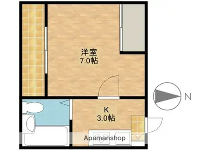 メゾンフェニックスⅢ(1K/1階)の間取り写真